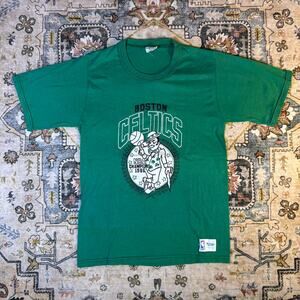 Vintage 80s Boston Celtics Champions graphic NBA T-shirt Mac Gregor Unisex S/M
